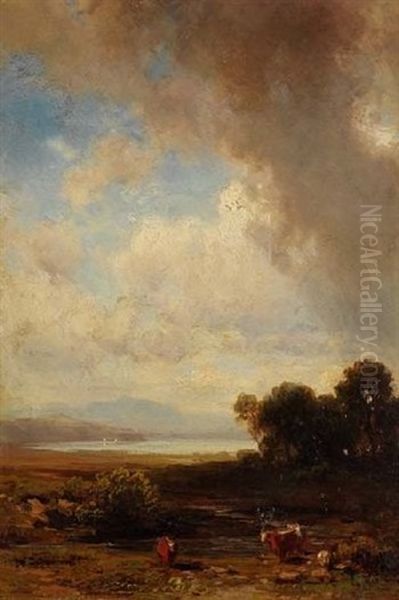 Ammerland Am Starnberger See Oil Painting by Ludwig Gebhardt