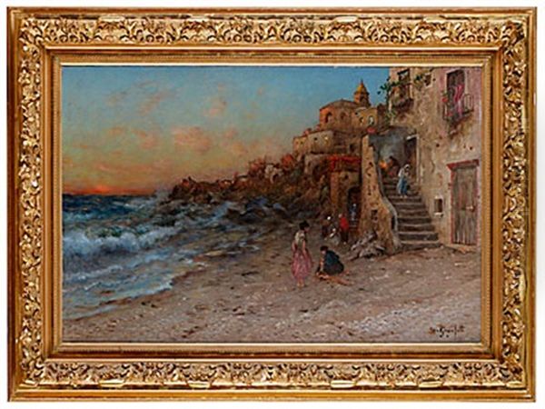 Medelhafvet - Salernobugten Oil Painting by Wilhelm von Gegerfelt