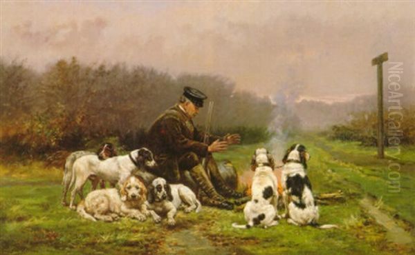 Le Repos Oil Painting by Jules Bertrand Gelibert
