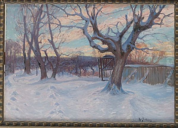 Vinterdag Oil Painting by Anton Genberg