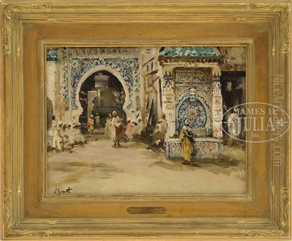 Place Nejjarine-fez Oil Painting by Lillian Genth