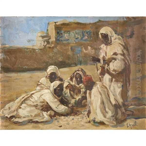 The Desert Game Oil Painting by Lillian Genth