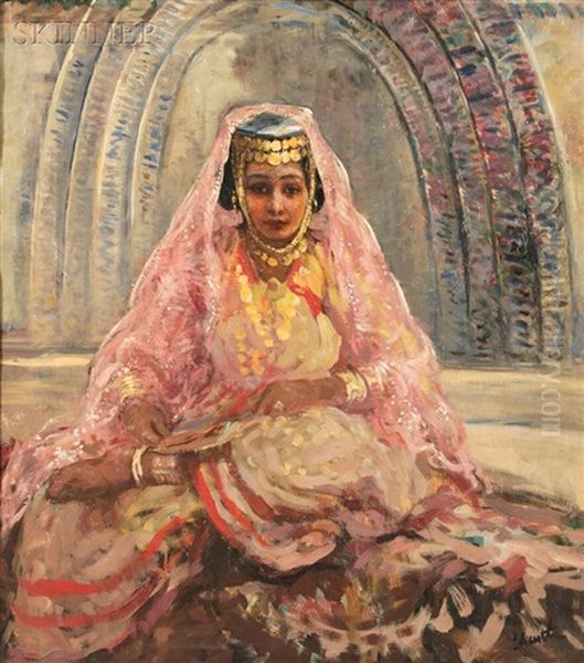 Arab Girl Oil Painting by Lillian Genth