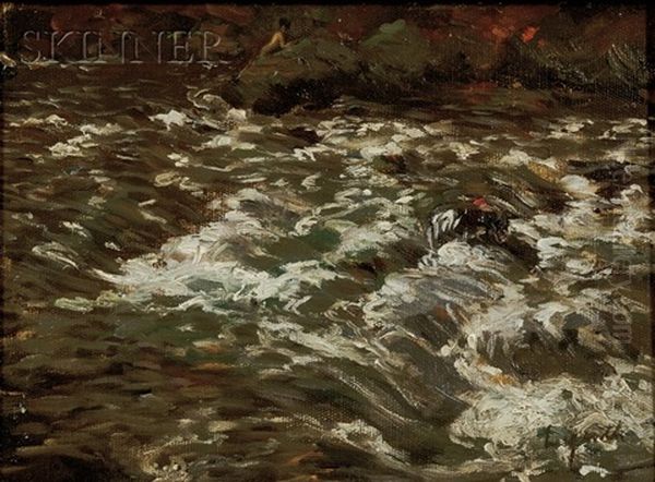 River Torrent Oil Painting by Lillian Genth