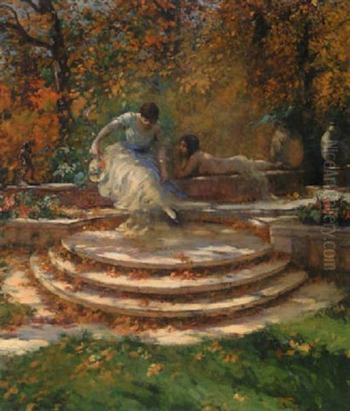 Garden Of Dreams Oil Painting by Lillian Genth