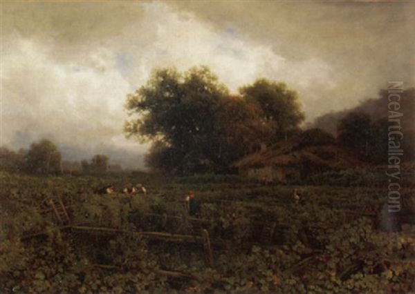 Die Weinlese Oil Painting by Jean Philippe George-Julliard