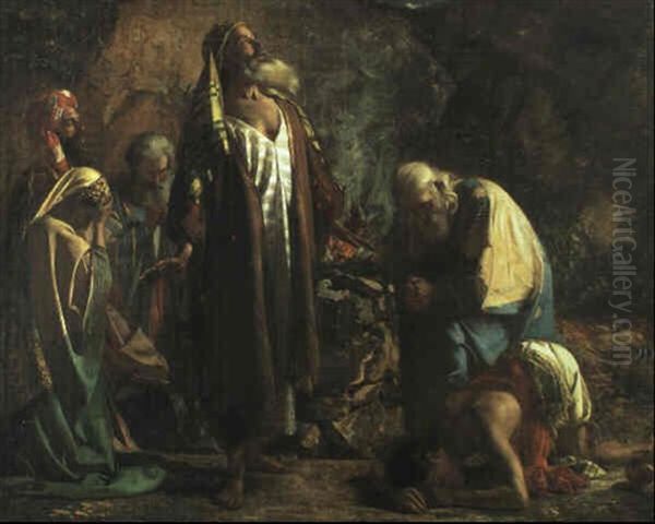 Die Unterwerfung Isaaks Oil Painting by Jean-Leon Gerome