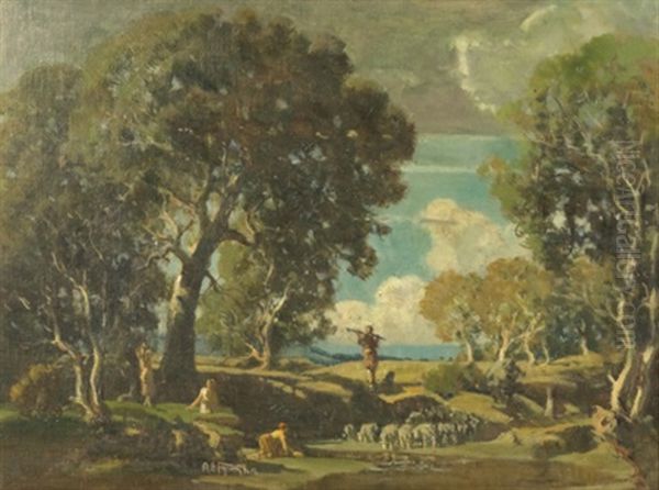 Summer Idyll Oil Painting by Robert Edgar Taylor Ghee