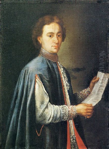Ritratto Di Mons. C. Bentivoglio Oil Painting by Pier Leone Ghezzi