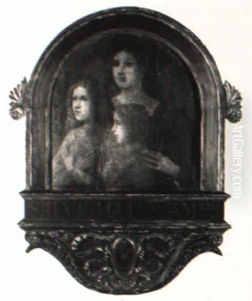 Portrait Of A Mother And Her Two Daughters Oil Painting by Ghirlandaio Domenico