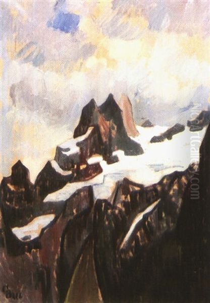 Pizzo Bacone Ii Oil Painting by Giovanni Giacometti