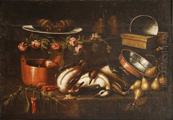 Bodegon Oil Painting by Antonio Gianlisi