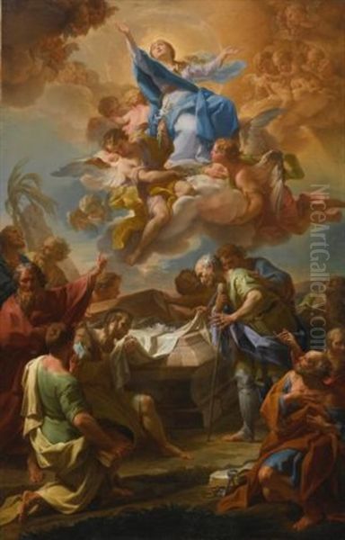 Assumption Of The Virgin Oil Painting by Corrado Giaquinto