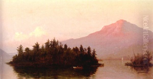 Lake George Oil Painting by Sanford Robinson Gifford