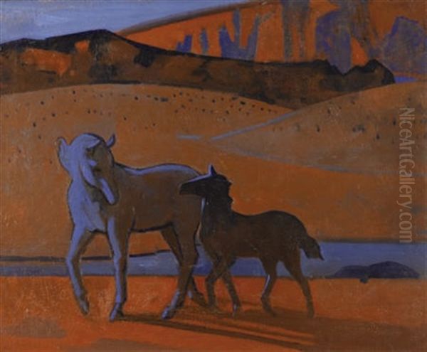 Arcadia Oil Painting by Howard Everett Giles