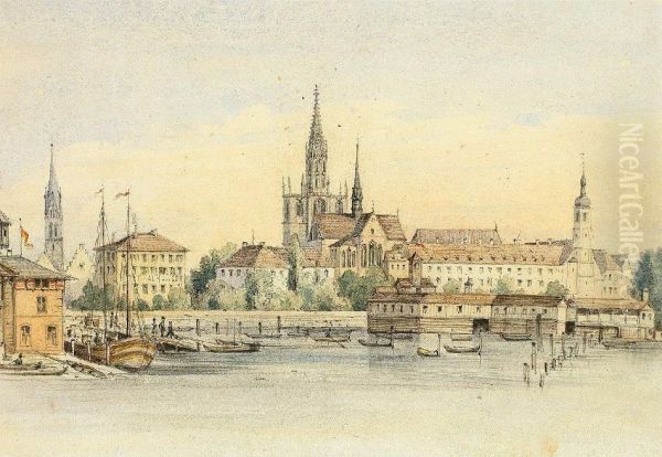 Stuttgart - . Studierte Bei Heinrich Funk In Stuttgart, Spater In Nurnberg Und Munchen. Oil Painting by Max Bach
