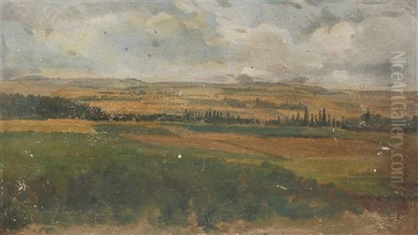 Weite Sachsische Landschaft Oil Painting by Christian Friedrich Gille