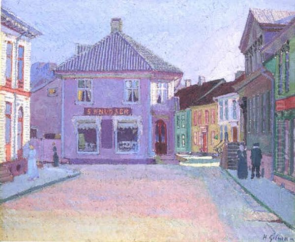 Kirketgaten, Flekkerfjord Oil Painting by Harold Gilman