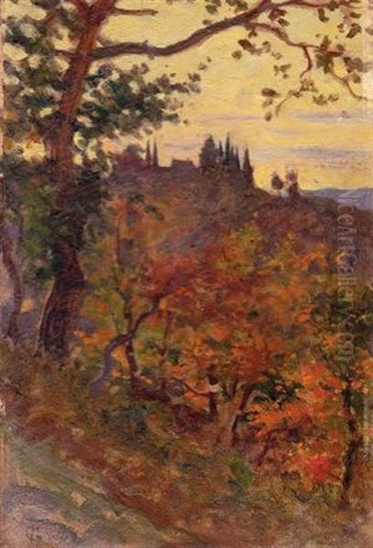 Colline Toscane D'autunno Oil Painting by Francesco Gioli