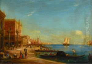 Vue Du Bassin De Saint Marc Prise De La Libreria, Venise
