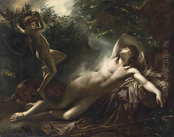 The Sleep Of Endymion Oil Painting by Anne-Louis Girodet de Roucy-Triosson