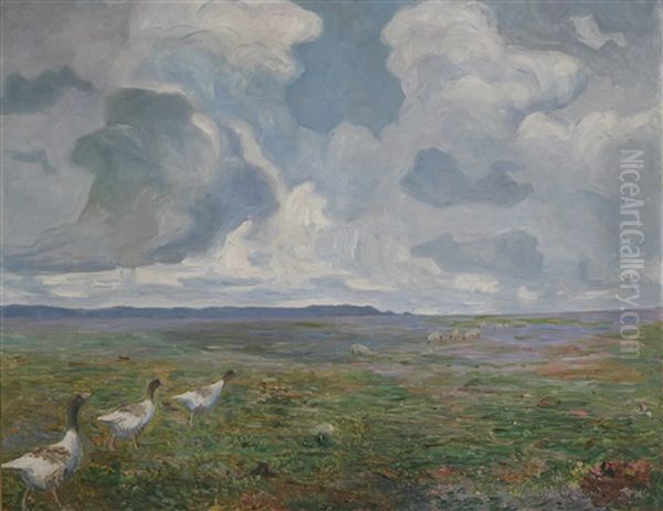 Gass I Landskap Oil Painting by William Gislander
