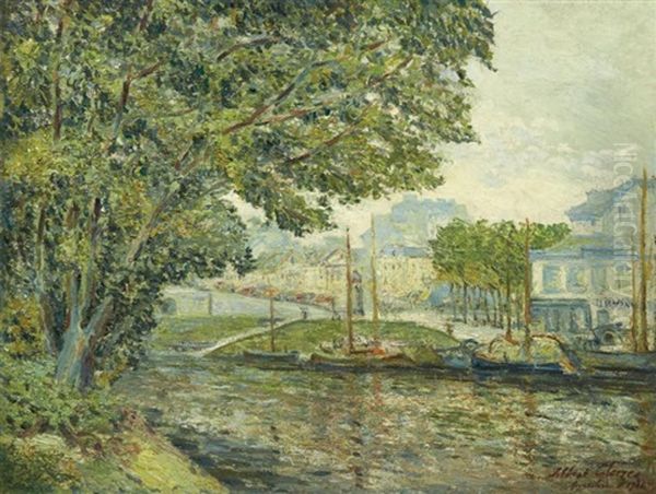 La Seine A Courbevoie Oil Painting by Albert Gleizes