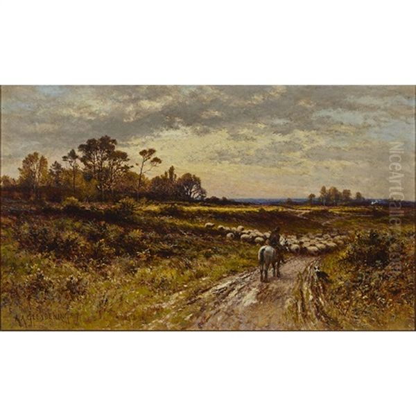 Wilmington Common, Kent Oil Painting by Alfred Augustus Glendening Sr.