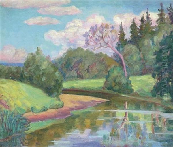 Summer Day Oil Painting by Vera Glinka