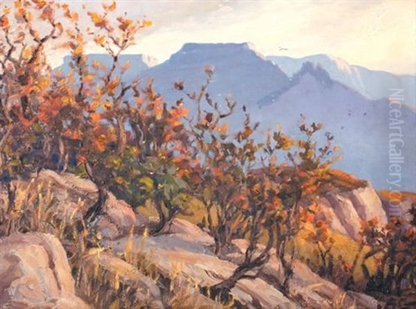Drakensberg View Oil Painting by Allerley Glossop