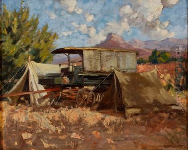 The Camp Oil Painting by Allerley Glossop