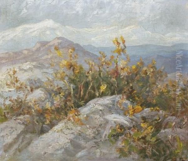 Les Alpes Maritimes Oil Painting by Allerley Glossop