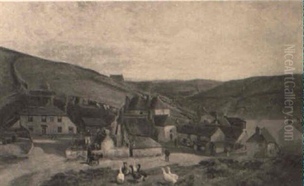 Rural Village Oil Painting by Walter H. Goldsmith