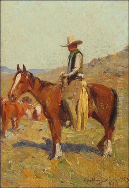 Day Herder Oil Painting by Elling William Gollings