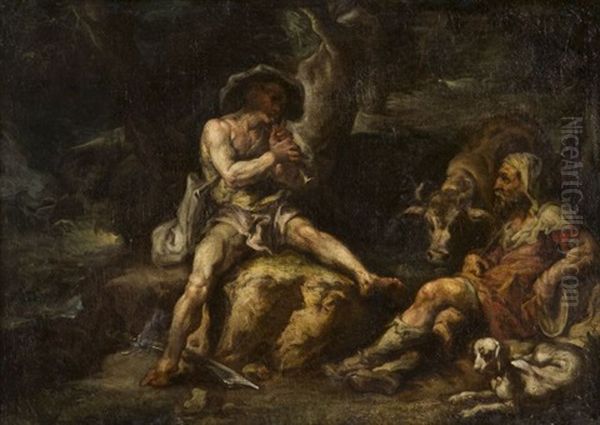 Mercure Et Argus Oil Painting by Hendrik Goltzius