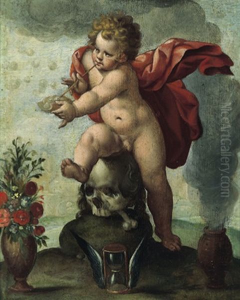 Vanitas: Allegorie Der Verganglichkeit Oil Painting by Hendrik Goltzius