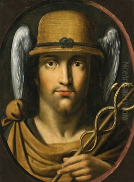 Merkur Oil Painting by Hendrik Goltzius