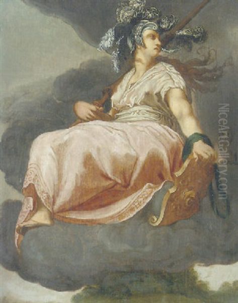 Minerva Oil Painting by Goltzius Hendrick