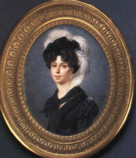 A Lady Oil Painting by Paul Gomien