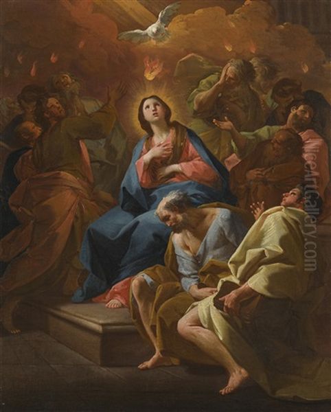 The Pentecost Oil Painting by Antonio Gonzalez Velazquez