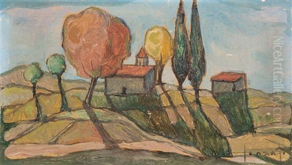 Hugelige Landschaft Oil Painting by Guido Gonzato