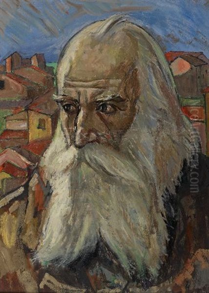 Vecchio Montanaro Oil Painting by Guido Gonzato