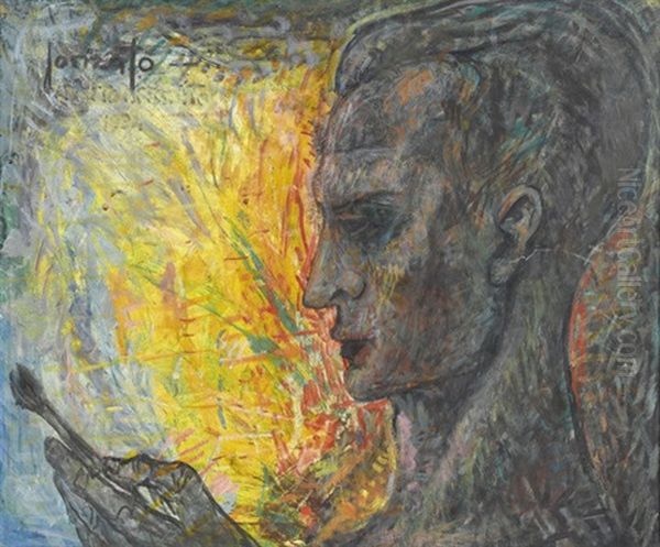 Auto Interpretazione Oil Painting by Guido Gonzato