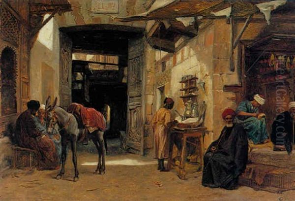 A Market, Cairo Oil Painting by Frederick Goodall