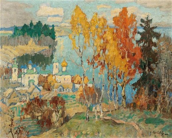 Herbsttage Oil Painting by Konstantin Ivanovich Gorbatov