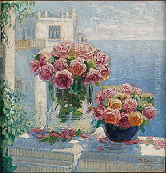 Blommor Av Soder Oil Painting by Konstantin Ivanovich Gorbatov