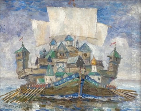Kaupunkilaiva Oil Painting by Konstantin Ivanovich Gorbatov