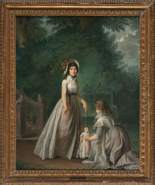 Jovenes En Un Jardin Oil Painting by Henri Nicolas Van Gorp
