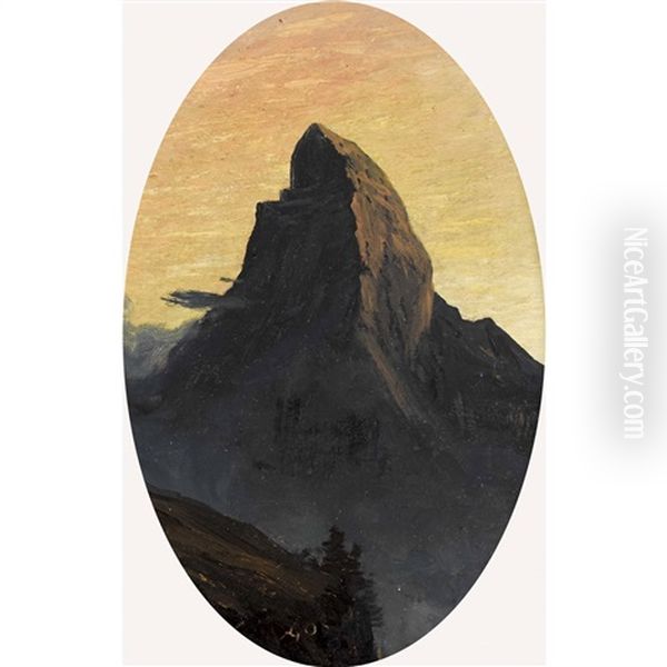 Le Cervin Oil Painting by Albert H. Gos