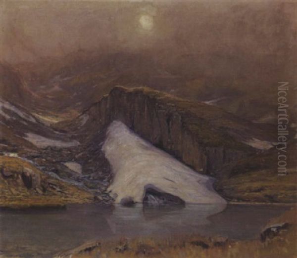 Les Brumes A Ryffelberg, Zermatt Oil Painting by Albert H. Gos